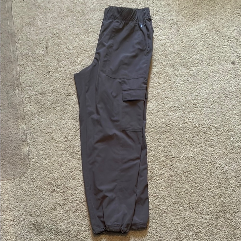 Apana Gray Track Pants with Elastic Cuffs